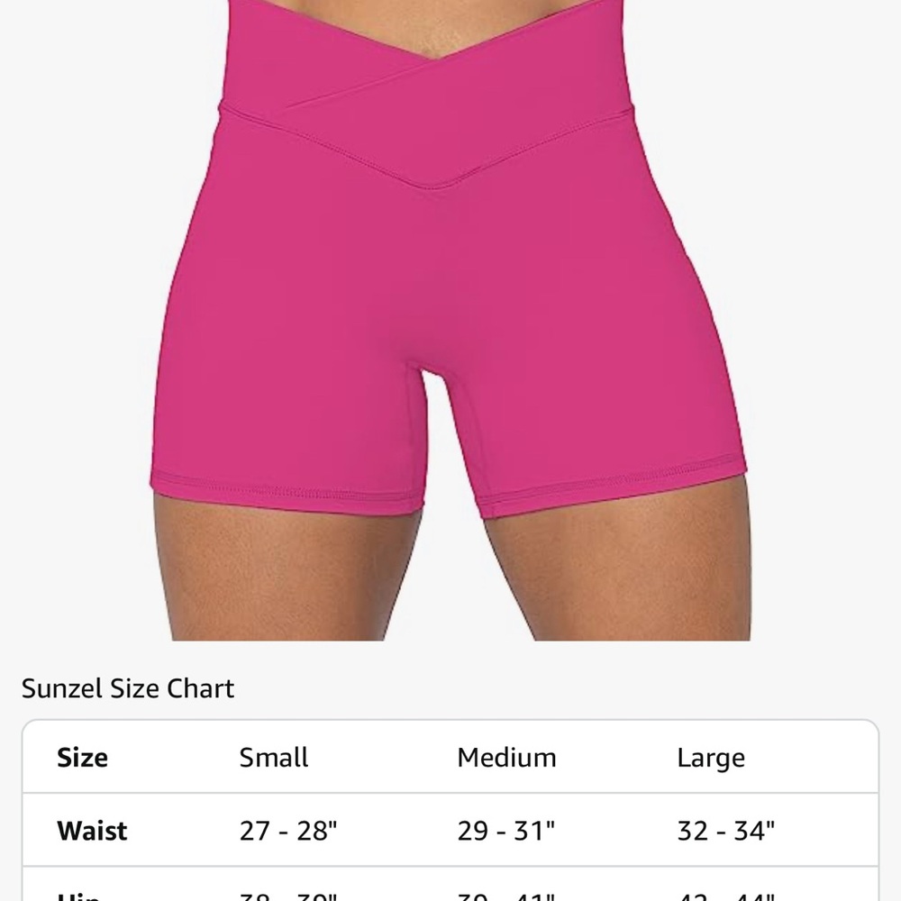 Sunzel Pink Gym Shorts Crossover